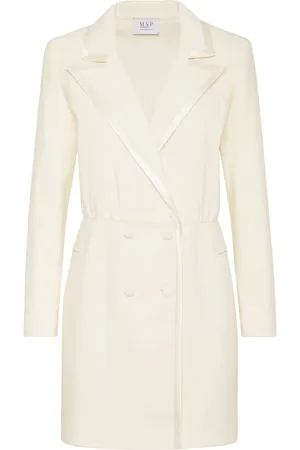 MVP Wardrobe Klänning, Dam, XS, Polyester, Peak Lapel Wool Mini Dress