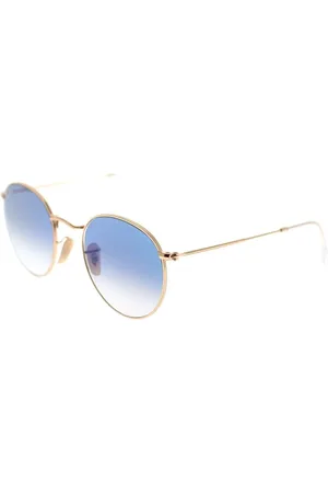 Ray-Ban Accessoarer, unisex, 53 MM, Modernt runda metall solglasögon