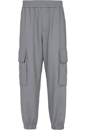 Balmain Byxor, Herr, L, Dubbel crepe ull cargobyxor