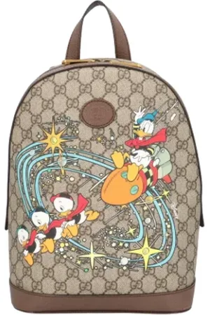 Gucci Pre-owned, Dam, ONE Size, Pre-owned Canvas ryggsckar