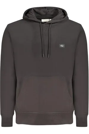 Calvin Klein Sweatshirts & Hoodies, Herr, 2Xl, Bomull, Svart stickad tröja i bomull