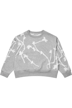 Munthe Sweatshirts & Hoodies, Dam, XL, Bomull, Ljusgrå Sweatshirt med Fina Detaljer