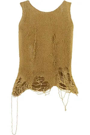 R13 Topp, Dam, S, Polyester, Metallic Knit Tank Top