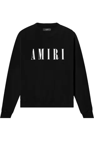 AMIRI Sweatshirts & Hoodies, Herr, S, Bomull, Kärnlogo Crewneck Svart
