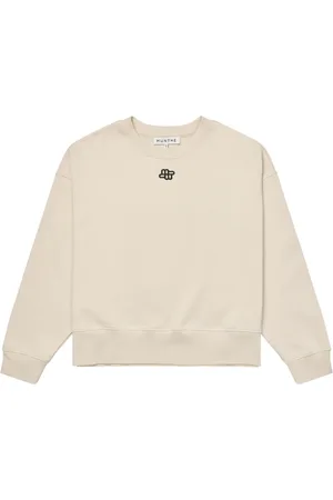Munthe Sweatshirts & Hoodies, Dam, M, Bomull, Mjuk Sweatshirt med Broderad Detalj