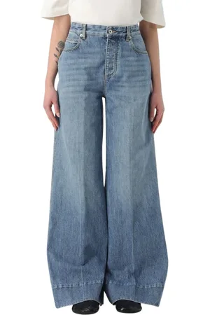 Bottega Veneta Jeans, Dam, XS, Bomull, Hög Midja Breda Jeans