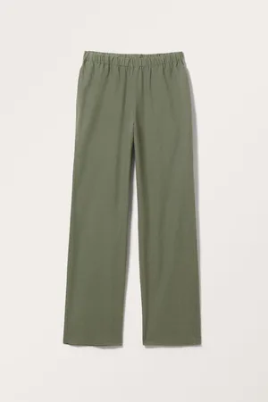 Monki Relaxed Fit Linen Blend Trousers