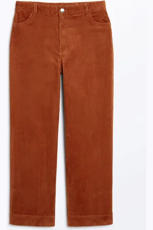 Monki Regular waist straight leg corduroy trousers