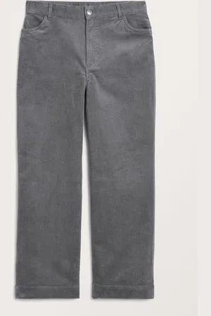 Monki Regular waist straight leg corduroy trousers