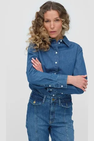 Dobber Denise denim shirt Blusar