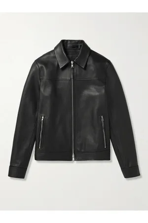 Mr P. Full-Grain Leather Coach Jacket - Men - - XS