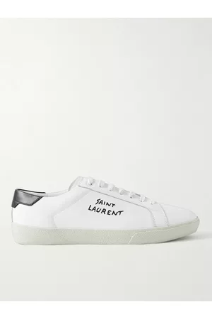 Saint Laurent SL/06 Court Classic Logo-Embroidered Leather Sneakers - Men - - EU 39