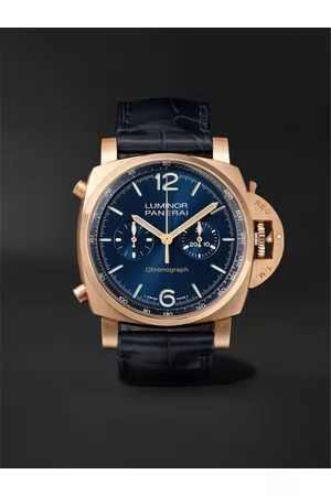 PANERAI Luminor Chrono Automatic Chronograph 44mm Goldtech and Alligator Watch, Ref. No. PAM01111 - Men