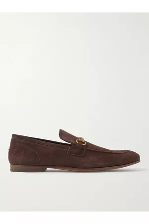Gucci Jordaan Horsebit Suede Loafers - Men - - UK 5