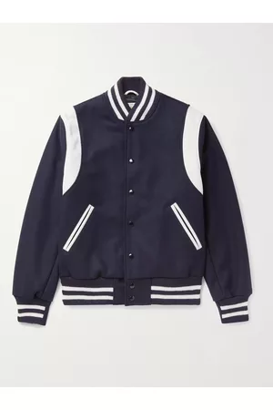Golden Bear The Hayes Leather-Panelled Wool-Blend Varsity Jacket - Men - - M