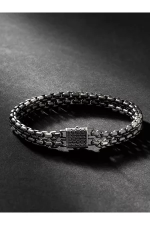 John Hardy Industrial Double Row and Rhodium Bracelet - Men - - L