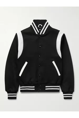 Golden Bear The Hayes Leather-Panelled Wool-Blend Varsity Jacket - Men - - XXL