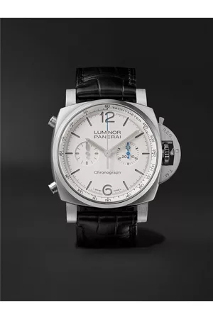 PANERAI Luminor Chrono Automatic Flyback Chronograph 44mm Stainless Steel and Alligator Watch, Ref. No. PAM1218 - Men