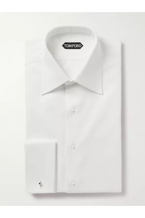 Tom Ford Double-Cuff Cotton-Piqu?? Tuxedo Shirt - Men - - EU 43