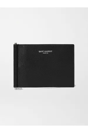 Saint Laurent Pebble-Grain Leather Billfold Wallet with Money Clip - Men