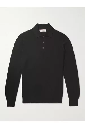 Brunello Cucinelli Virgin Wool and Cashmere-Blend Polo Shirt - Men - - IT 48