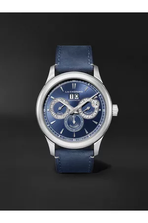 Chopard L.U.C Perpetual Twin Automatic Perpetual Calendar 43mm Stainless Steel and Nubuck Watch, Ref. No. 168561-3003 - Men