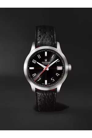 Massena LAB Dato-Racer Limited Edition Automatic 40mm Stainless Steel and Full-Grain Leather Watch, Ref. No. DR-001 - Men