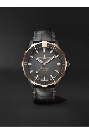 Ulysse Nardin Diver Automatic 42mm Stainless Steel, PVD-Plated and Alligator Watch, Ref. No. 8163-175/GREY-5N - Men