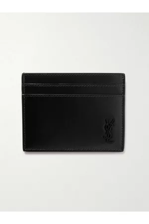 Saint Laurent Cassandre Logo-Appliqu??d Leather Cardholder - Men