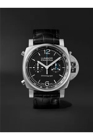 PANERAI Luminor Chrono Automatic Chronograph 44mm Stainless Steel and Alligator Watch, Ref. No. PAM01109 - Men