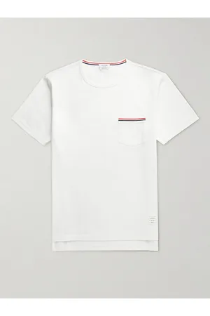 Thom Browne Slim-Fit Grosgrain-Trimmed Cotton-Jersey T-Shirt - Men - - 0