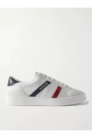 Moncler Monaco M Striped Leather Sneakers - Men - - EU 41.5