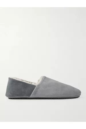 Mr P. Man Tofflor - Babouche Shearling-Lined Suede Slippers