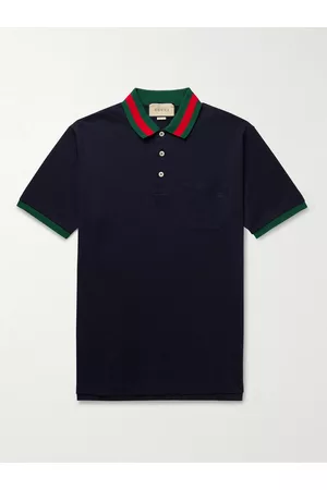 Gucci Logo-Embroidered Stretch-Cotton Piqu?? Polo Shirt - Men - - S