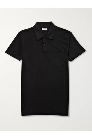 Sunspel Riviera Slim-Fit Cotton-Mesh Polo Shirt - Men - - L