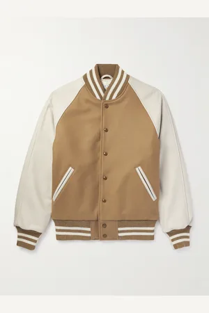 Golden Bear The Ralston Wool-Blend and Leather Bomber Jacket - Men - - XL