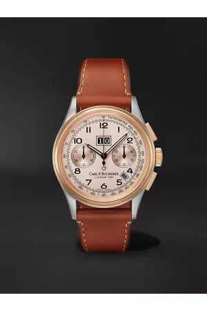 CARL F. BUCHERER Heritage BiCompax Annual Limited Edition Automatic Chronograph 41mm 18-Karat Rose Gold, Stainless Steel and Leather Watch, Ref. No. 00.10803.07.42.01 - Men