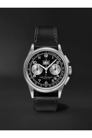 CARL F. BUCHERER Heritage BiCompax Annual Limited Edition Automatic Chronograph 41mm Stainless Steel and Leather Watch, Ref. No. 00.10803.08.32.01 - Men
