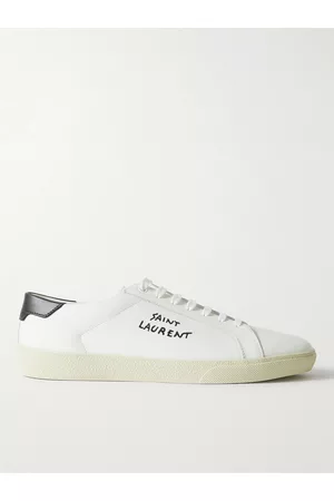 Saint Laurent Court Classic SL/06 Logo-Embroidered Leather Sneakers - Men - - EU 40.5