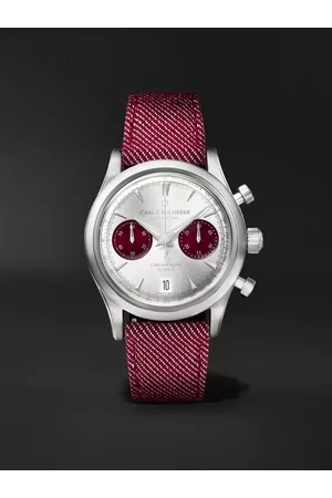CARL F. BUCHERER Manero Flyback 40mm Chronograph Steel and Canvas Watch, Ref. No. 00.10927.08.13.04 - Men