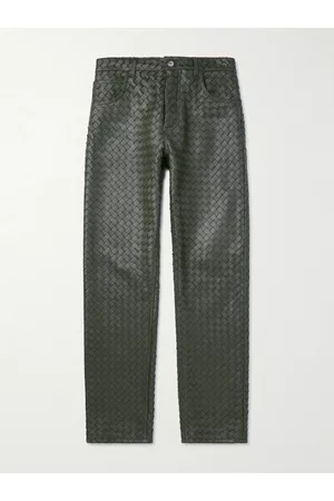 Bottega Veneta Intrecciato Leather Trousers - Men - - IT 48