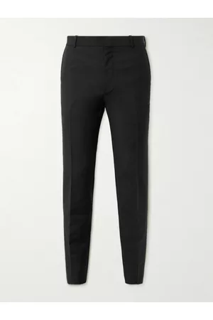 Alexander McQueen Slim-Fit Pleated Wool and Mohair-Blend Suit Trousers - Men - - IT 58