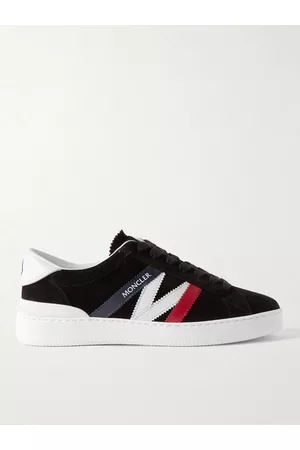 Moncler Monaco M Leather-Trimmed Suede Sneakers - Men - - EU 45