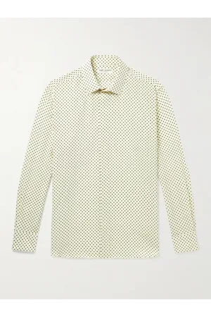 Saint Laurent Polka-Dot Silk Crepe De Chine Shirt - Men - - 37