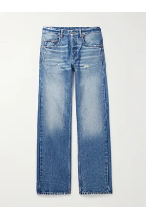Saint Laurent Straight-Leg Distressed Jeans - Men - - UK/US 34
