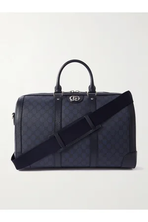 Gucci Ophidia Leather-Trimmed Monogrammed Coated-Canvas Weekend Bag - Men