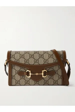 Gucci Horsebit 1955 Leather-Trimmed Printed Coated-Canvas Shoulder Bag - Men