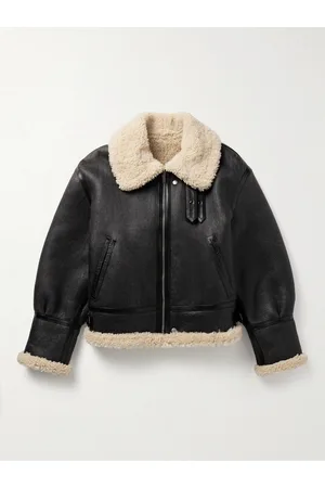 Saint Laurent Reversible Leather-Trimmed Shearling Flight Jacket - Men - - IT 48