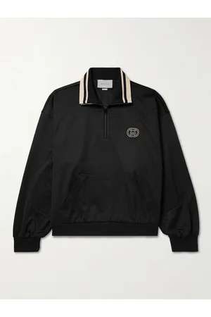 Gucci Logo-Embroidered Monogrammed Tech-Jersey Half-Zip Sweatshirt - Men - - S