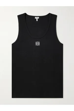 Loewe Logo-Embroidered Ribbed Stretch-Cotton Tank Top - Men - - XXXXL